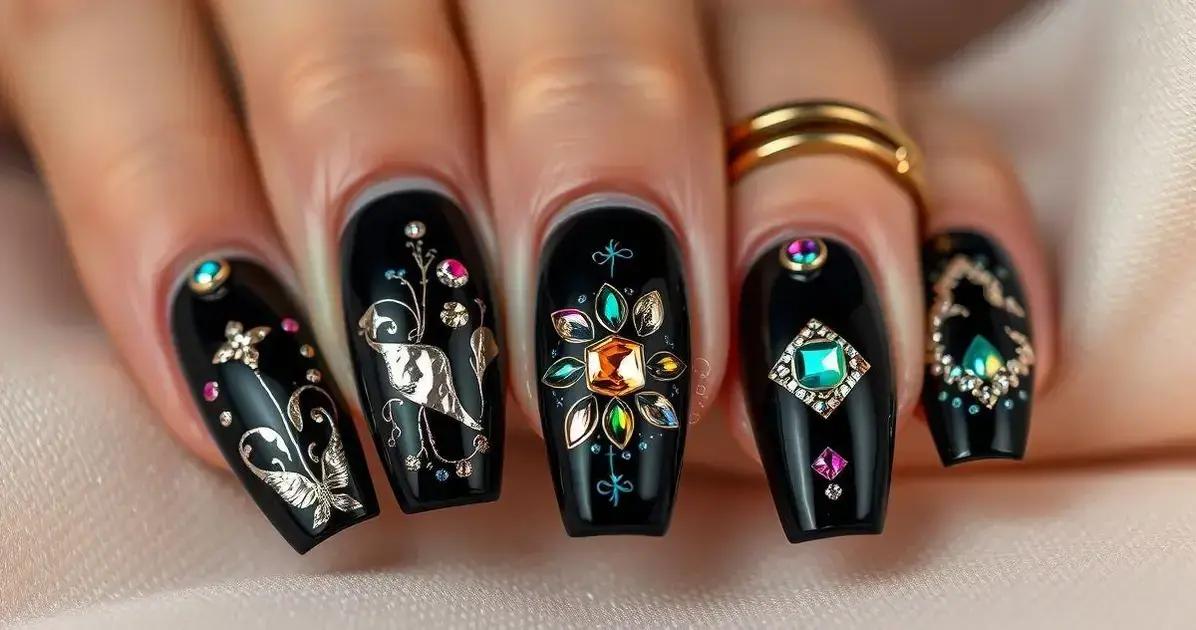 Unha Decorada Preta