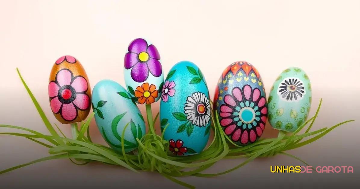 Unhas Decoradas com Ovos de Páscoa Unhas Decoradas com Ovos de Páscoa