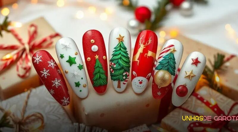6 Ideias Criativas de Unhas de Natal para Arrasar nas Festas