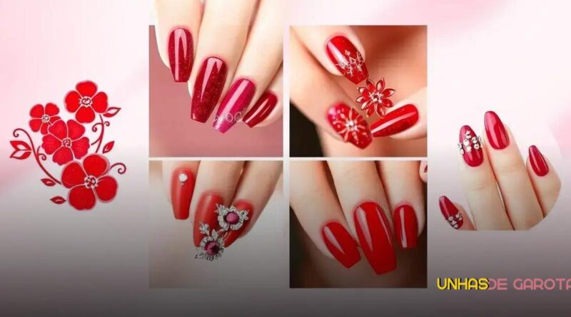 6 Ideias Incríveis de Unhas Vermelhas Decoradas para Arrasar