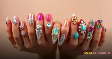 6 Ideias Incríveis para Unhas com Pedrarias que Você Vai Amar