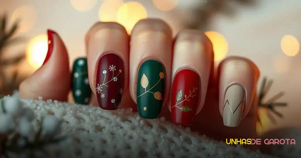 Unhas de Natal Minimalistas e Elegantes